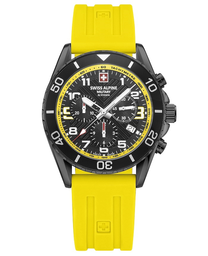 Swiss Alpine Military by Grovana Roloi Xronogafos Batarias me Kitrino Kaoutsouk Louraki SAM7029.9878