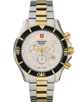 Swiss Alpine Military by Grovana Roloi Xronogafos Batarias me Xruso / Asimi Metalliko Brasele SAM7040.9142