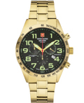 Swiss Alpine Military by Grovana Roloi Xronogafos Batarias me Xruso Metalliko Brasele SAM7047.9114