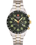 Swiss Alpine Military by Grovana Roloi Xronogafos Batarias me Xruso / Asimi Metalliko Brasele SAM7047.9147