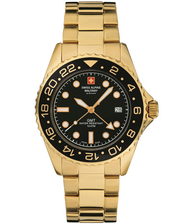 Swiss Alpine Military by Grovana Ρολόι Μπαταρίας με Χρυσό Μεταλλικό Μπρασελέ SAM7052.1117
