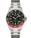 Swiss Alpine Military by Grovana GMT Roloi Batarias me Asimi Metalliko Brasele SAM7052.1136
