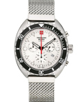 Swiss Alpine Military by Grovana Roloi Xronogafos Batarias me Asimi Metalliko Brasele SAM7066.9132