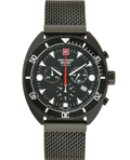 Swiss Alpine Military by Grovana Roloi Xronogafos Batarias me Mavro Metalliko Brasele SAM7066.9177