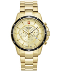 Swiss Alpine Military by Grovana Roloi Xronogafos Batarias me Xruso Metalliko Brasele SAM7089.9111
