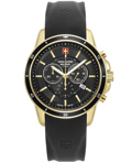 Swiss Alpine Military by Grovana Roloi Xronogafos Batarias me Mavro Kaoutsouk Louraki SAM7089.9817
