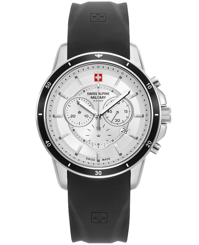 Swiss Alpine Military by Grovana Roloi Xronogafos Batarias me Mavro Kaoutsouk Louraki SAM7089.9832