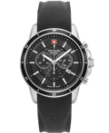 Swiss Alpine Military by Grovana Roloi Xronogafos Batarias me Mavro Kaoutsouk Louraki SAM7089.9837