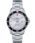 Swiss Alpine Military by Grovana Roloi Aftomato me Asimi Metalliko Brasele SAM7095.2132