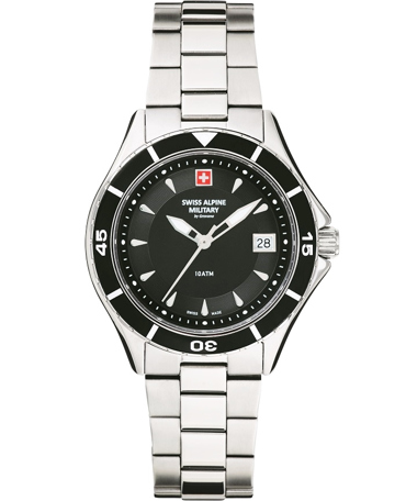 Swiss Alpine Military by Grovana Ρολόι Μπαταρίας με Ασημί Μεταλλικό Μπρασελέ SAM7740.1137