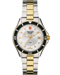 Swiss Alpine Military by Grovana Roloi Batarias me Xruso / Asimi Metalliko Brasele SAM7740.1142