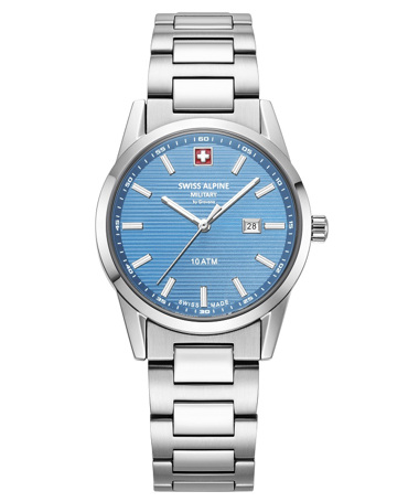 Swiss Alpine Military by Grovana Argos Lady Ρολόι Μπαταρίας με Ασημί Μεταλλικό Μπρασελέ SAM7767.1131