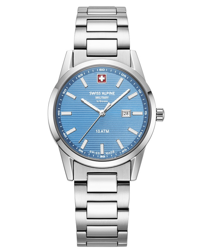 Swiss Alpine Military by Grovana Argos Lady Roloi Batarias me Asimi Metalliko Brasele SAM7767.1131