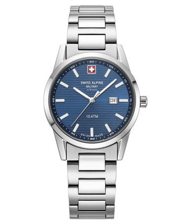 Swiss Alpine Military by Grovana Argos Lady Ρολόι Μπαταρίας με Ασημί Μεταλλικό Μπρασελέ SAM7767.1135