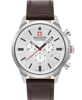 Swiss Military Hanowa Roloi Xronogafos Batarias me Kafe Dermatino Louraki 06-4332.04.001