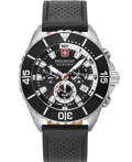 Swiss Military Hanowa Roloi Xronogafos Batarias me Mavro Dermatino Louraki 06-4341.04.007