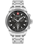 Swiss Military Hanowa Roloi Xronogafos Batarias me Asimi Metalliko Brasele SMWGI2100202