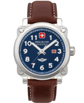 Swiss Military Hanowa Roloi Batarias me Kafe Dermatino Louraki SMWGB2101301