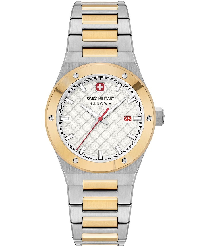 Swiss Military Hanowa Roloi Batarias me Xruso / Asimi Metalliko Brasele SMWLH2101860