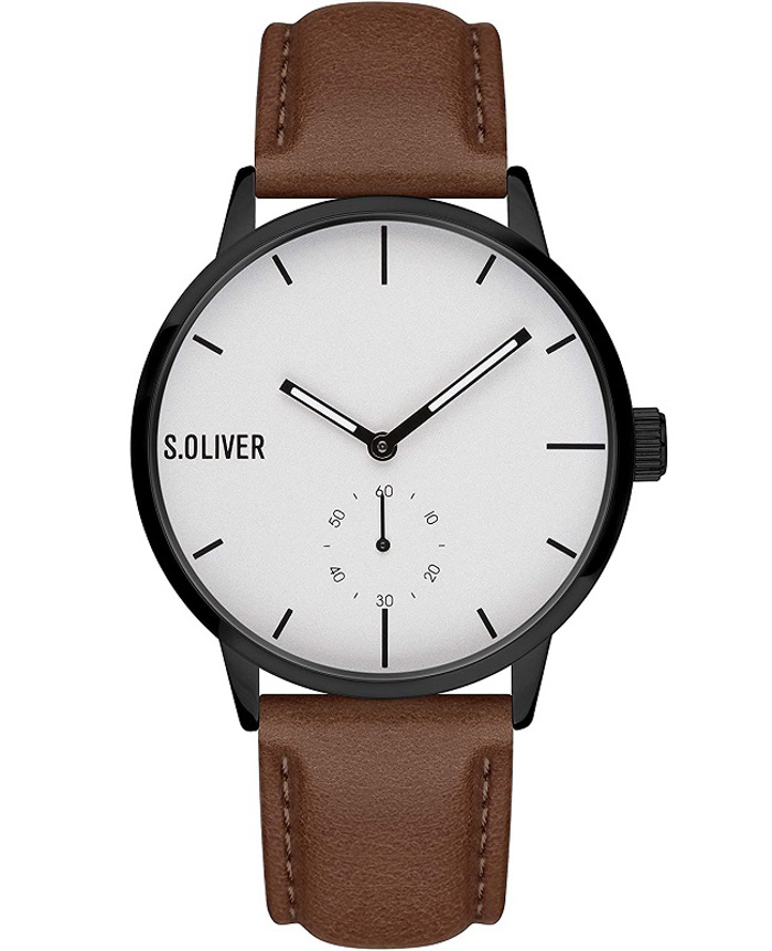 S.Oliver Roloi Batarias me Kafe Dermatino Louraki SO-4179-LQ