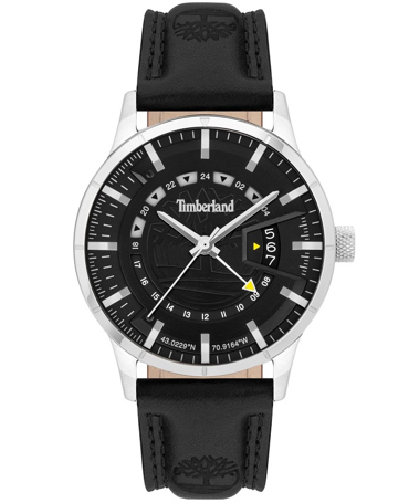 Timberland Bergeron Ρολόι Μπαταρίας με Μαύρο Δερμάτινο Λουράκι TDWGB2201501