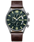 Timberland Carrigan Roloi Xronogafos Batarias me Kafe Dermatino Louraki TDWGC9001203