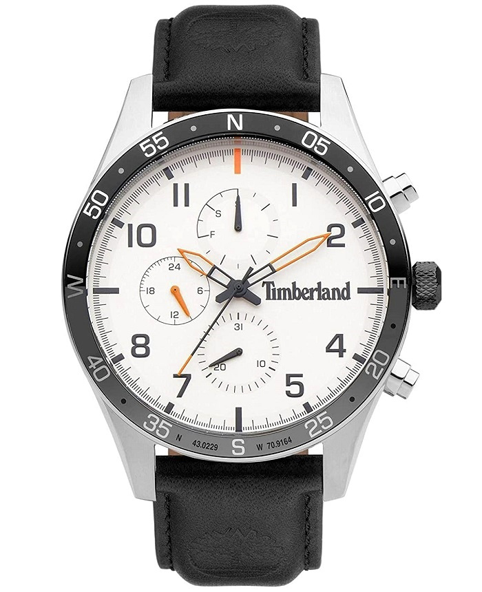 Timberland Chicopee Roloi Xronogafos Batarias me Mavro Dermatino Louraki TDWGF2100501