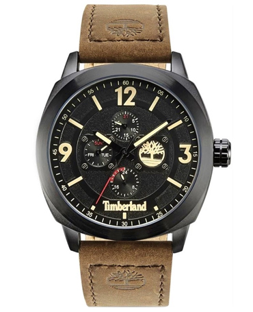 Timberland Guelph-Z Ρολόι Μπαταρίας με Καφέ Δερμάτινο Λουράκι TDWGF9001801