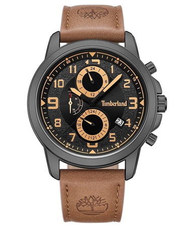 Timberland Ρολόι Χρονογράφος Μπαταρίας με Καφέ Δερμάτινο Λουράκι TDWGF9002403