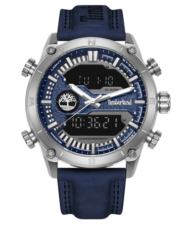 Timberland Bucksport Ρολόι Μπαταρίας με Μπλε Δερμάτινο Λουράκι TDWGP2201901