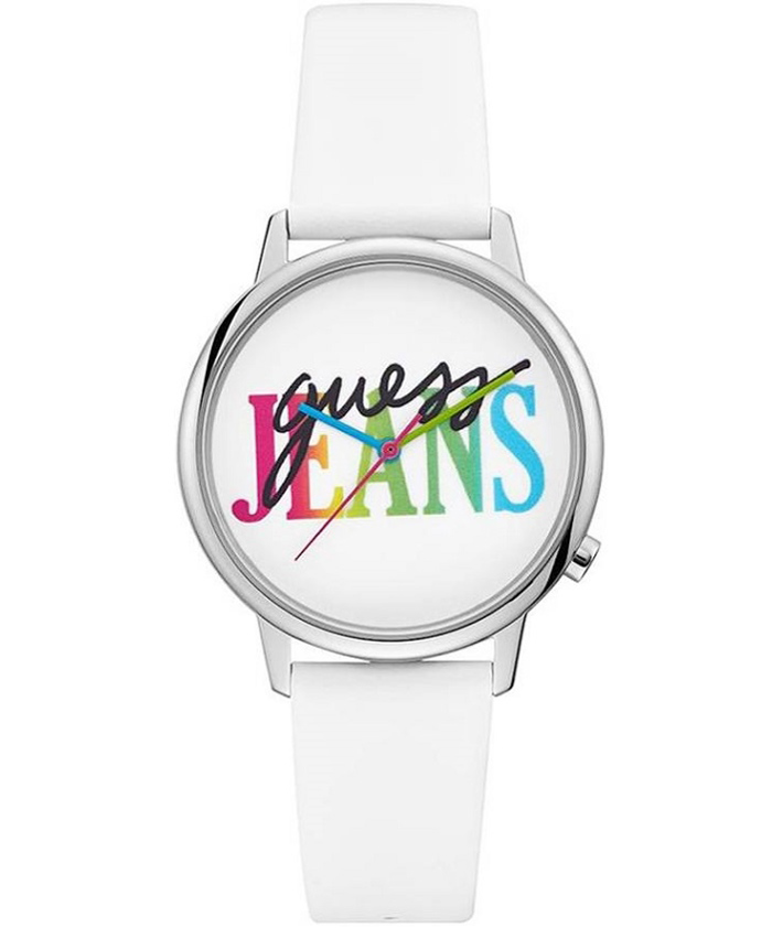 Guess Originals Roloi Batarias me Lefko Dermatino Louraki V1022M1