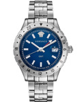 Versace Hellenyium GMT Roloi Batarias me Asimi Metalliko Brasele V11010015