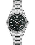 Versace Hellenyium GMT Roloi Batarias me Asimi Metalliko Brasele V11020015