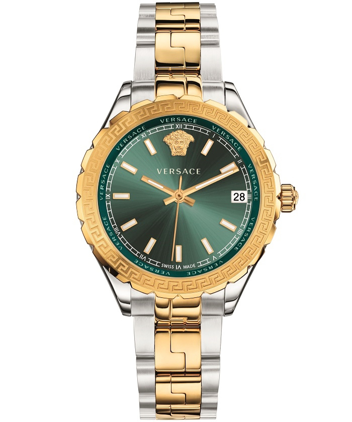 Versace Hellenyium Roloi Batarias me Xruso / Asimi Metalliko Brasele V12050016