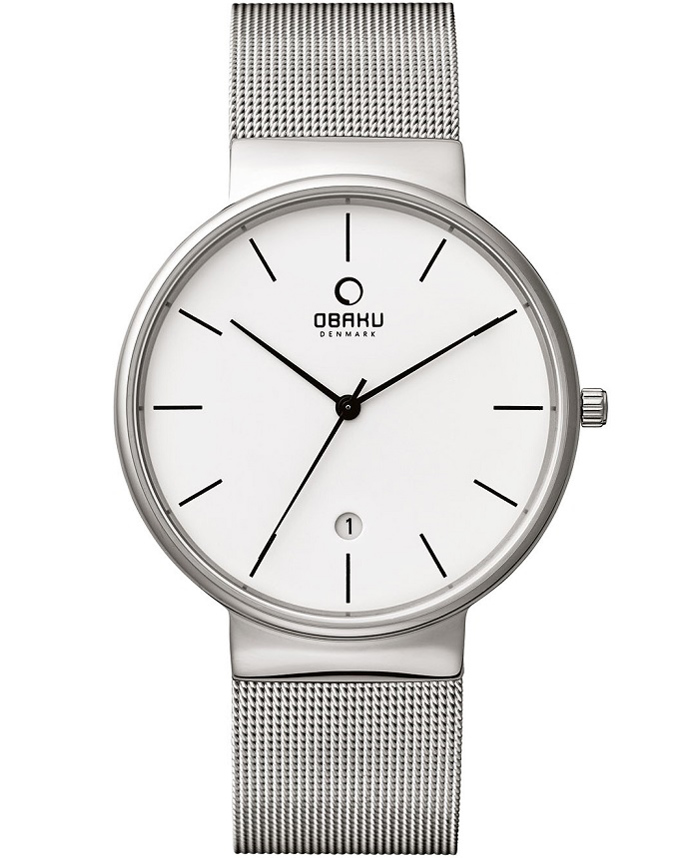 Obaku Roloi Batarias me Asimi Metalliko Brasele V153GDCIMC