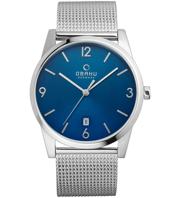 Obaku Roloi Batarias me Asimi Metalliko Brasele V169GDCLMC