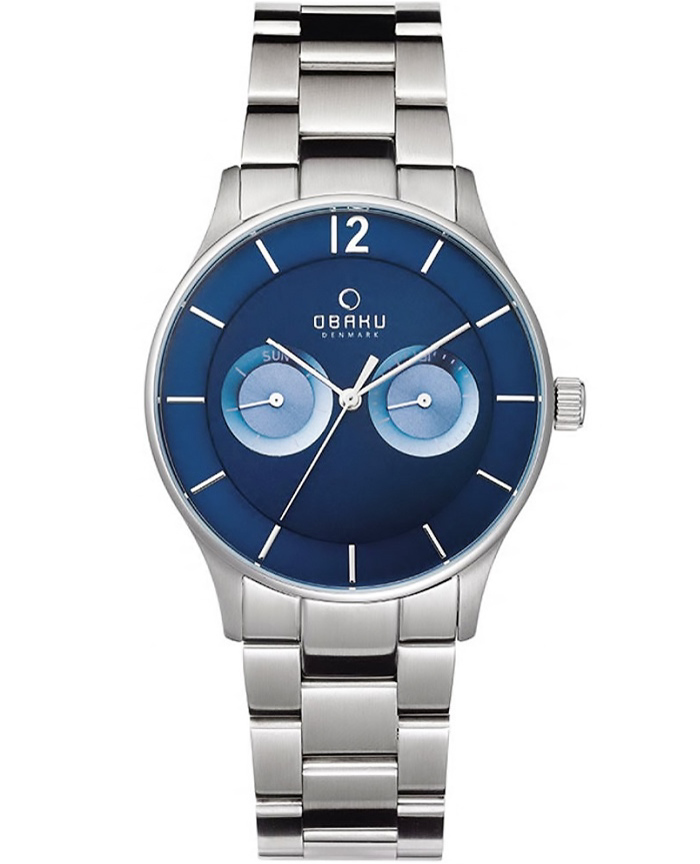 Obaku Roloi Batarias me Asimi Metalliko Brasele V192GMCLSC