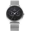 Obaku Roloi Batarias me Asimi Metalliko Brasele V193GMCBMC