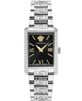 Versace Tonneau Roloi Batarias me Asimi Metalliko Brasele VE1C00822