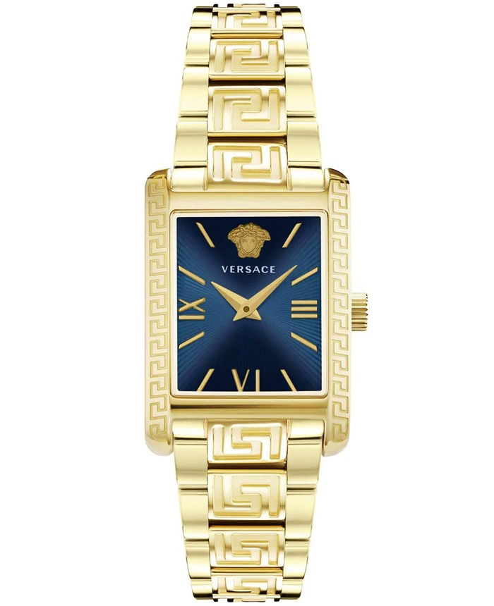 Versace Tonneau Roloi Batarias me Xruso Metalliko Brasele VE1C01022