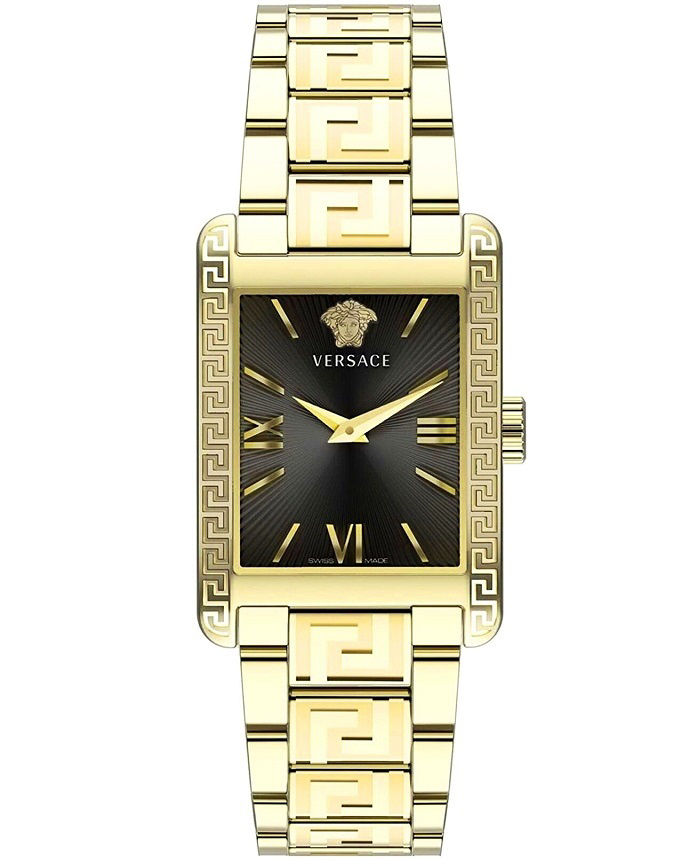 Versace Tonneau Roloi Batarias me Xruso Metalliko Brasele VE1C01122