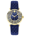 Versace Roloi Batarias me Ble Dermatino Louraki VE1CA0223