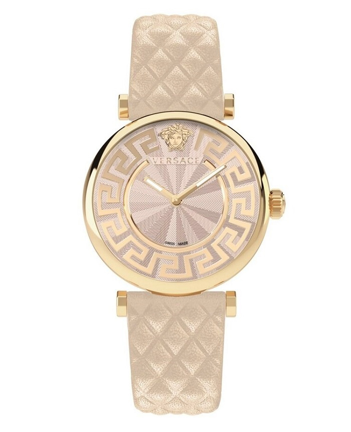 Versace Roloi Batarias me Bez Dermatino Louraki VE1CA0323