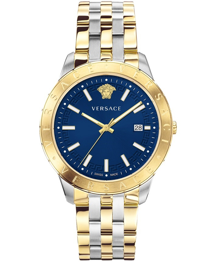 Versace Univers Roloi Batarias me Xruso / Asimi Metalliko Brasele VE2C00421