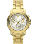 Versace New Roloi Xronogafos Batarias me Xruso Metalliko Brasele VE2E00521