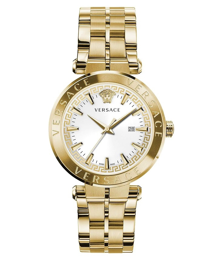 Versace Aion Roloi Batarias me Xruso Metalliko Brasele VE2G00521