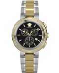 Versace V-Extreme Pro Roloi Xronogafos Batarias me Xruso / Asimi Metalliko Brasele VE2H00421