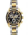 Versace V-Ray Roloi Xronogafos Batarias me Xruso / Asimi Metalliko Brasele VE2I00421