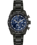 Versace V-Ray Roloi Xronogafos Batarias me Mavro Metalliko Brasele VE2I00521
