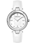 Versace New Roloi Batarias me Lefko Dermatino Louraki VE2J00221